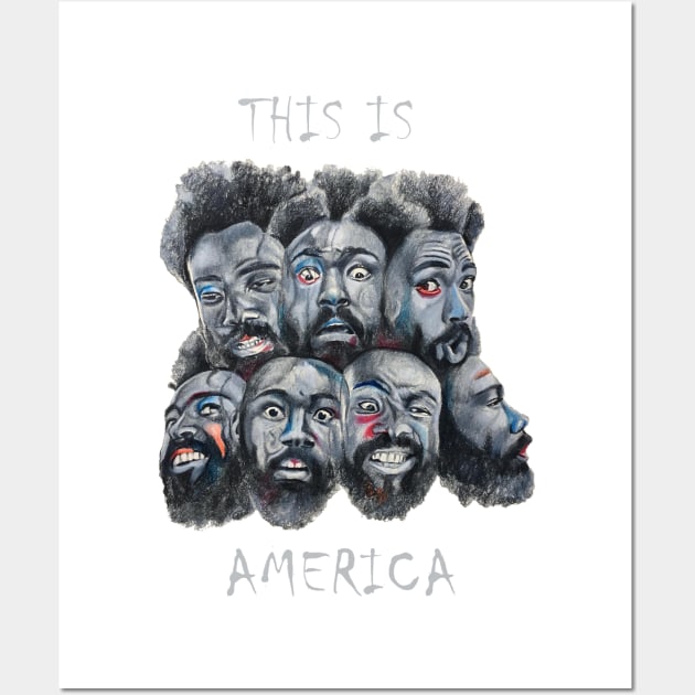 This Is America Faces Wall Art by gypsyjoshua